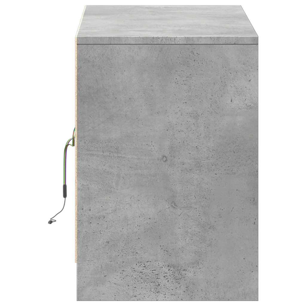 vidaXL Szafka pod TV z LED, szarość betonu, 100x34x50 cm