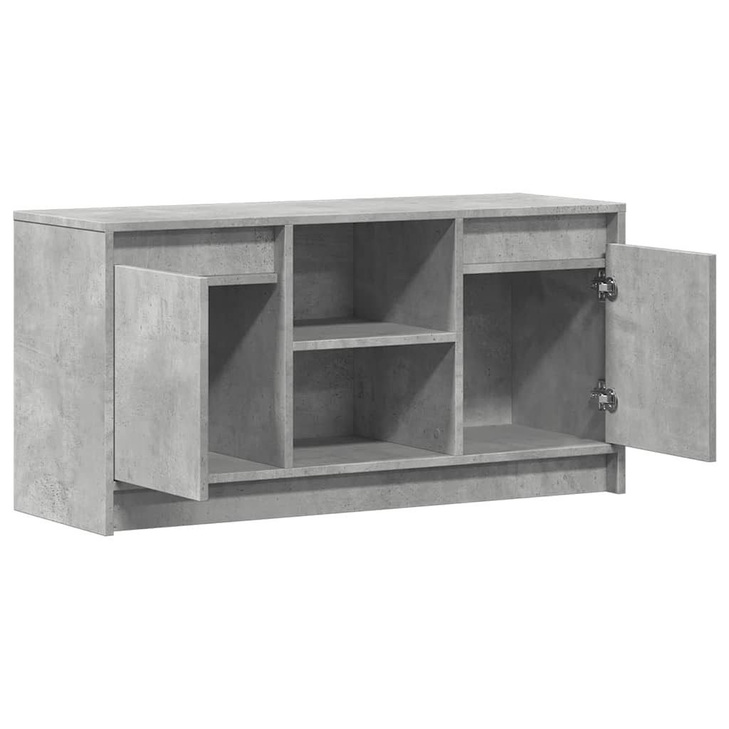 vidaXL Szafka pod TV z LED, szarość betonu, 100x34x50 cm