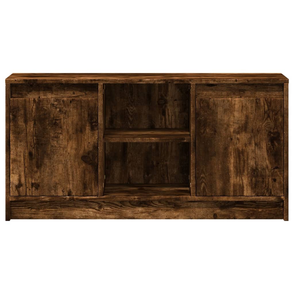 vidaXL Szafka pod TV z LED, przydymiony dąb, 100x34x50 cm