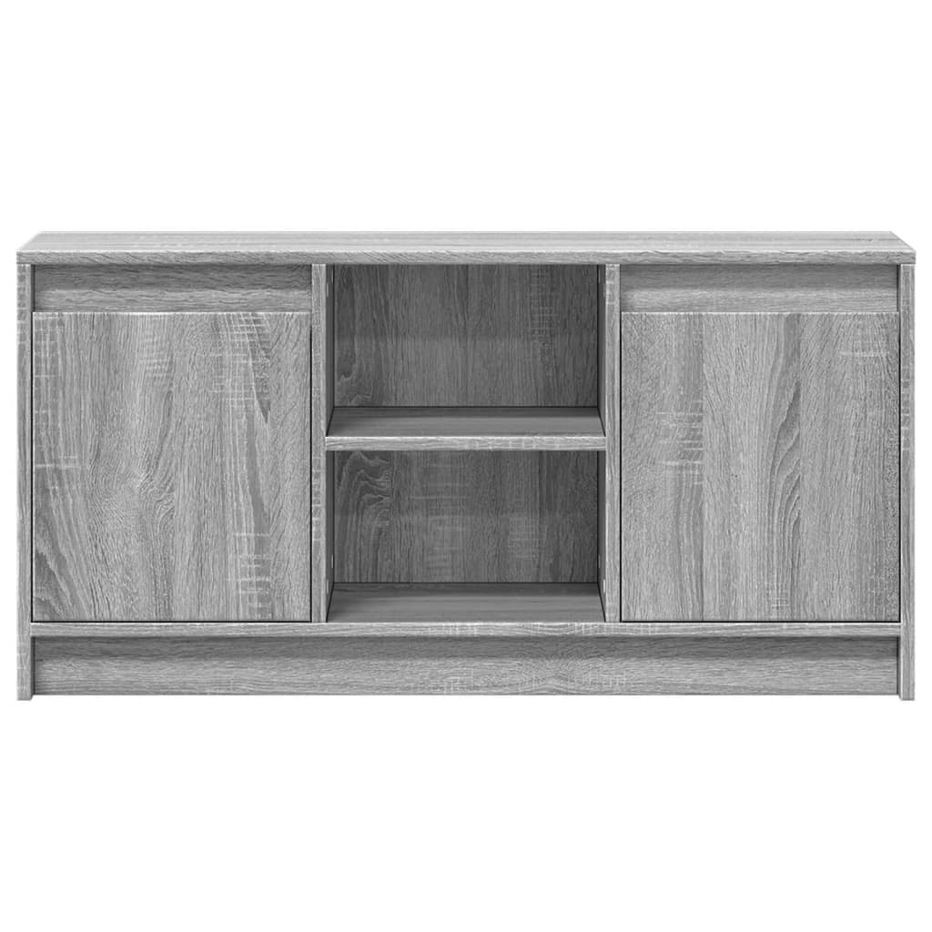 vidaXL Szafka pod TV z LED, szary dąb sonoma, 100x34x50 cm