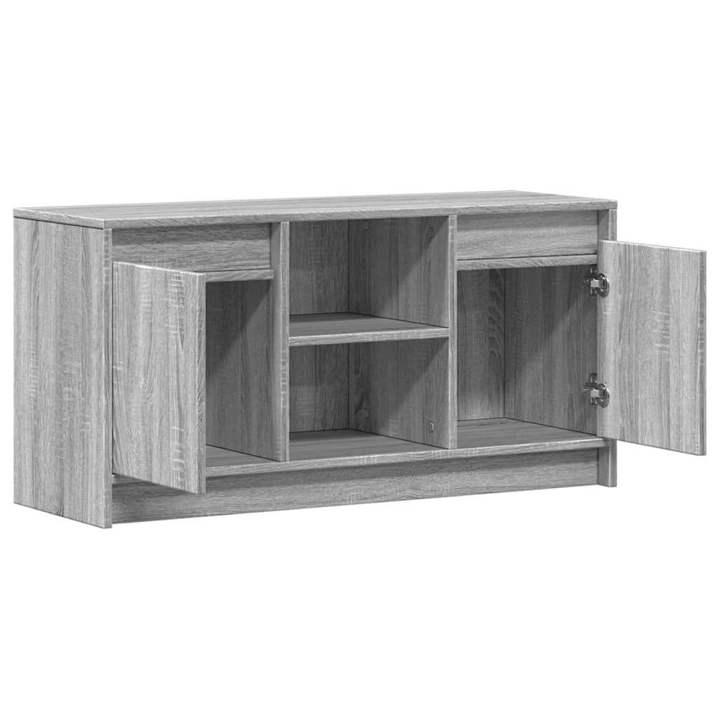 vidaXL Szafka pod TV z LED, szary dąb sonoma, 100x34x50 cm