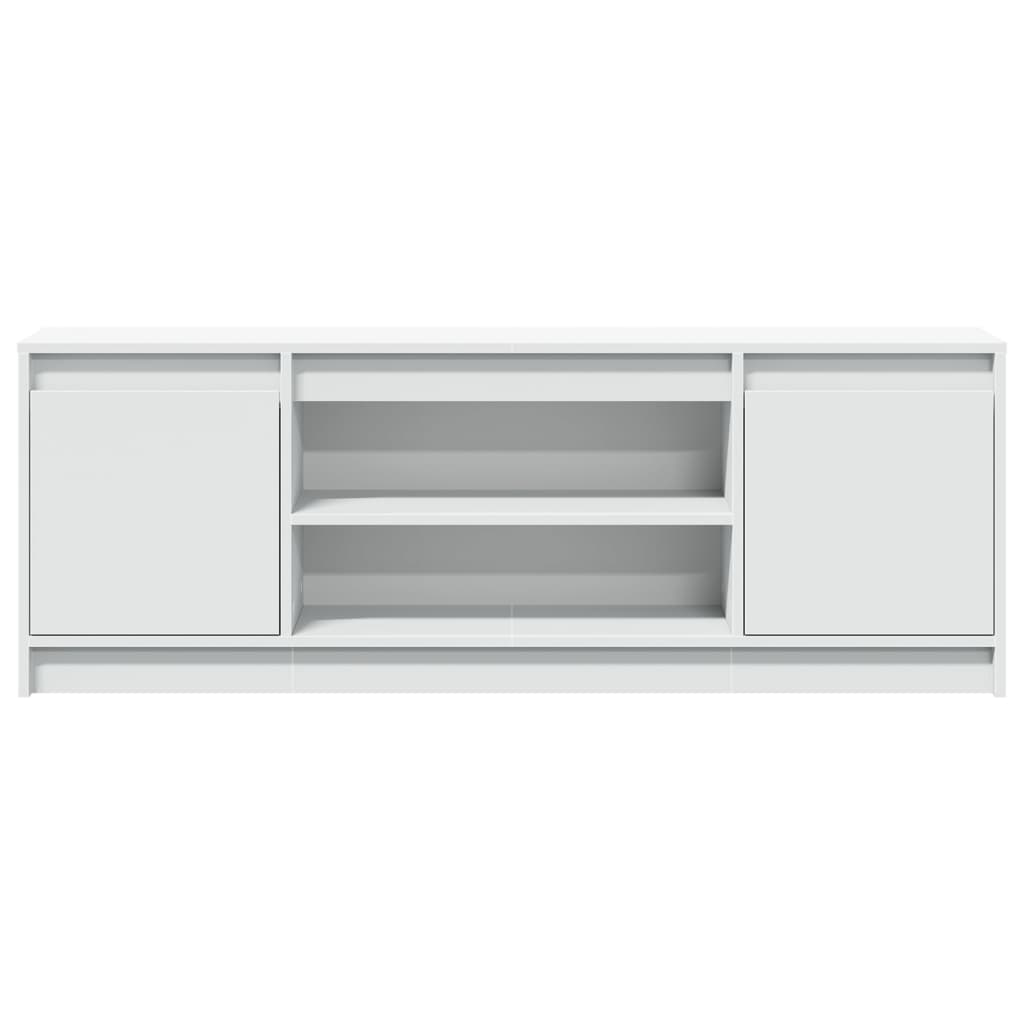 vidaXL Szafka TV z LED, biała, 139,5x34x50 cm, materiał drewnopochodny