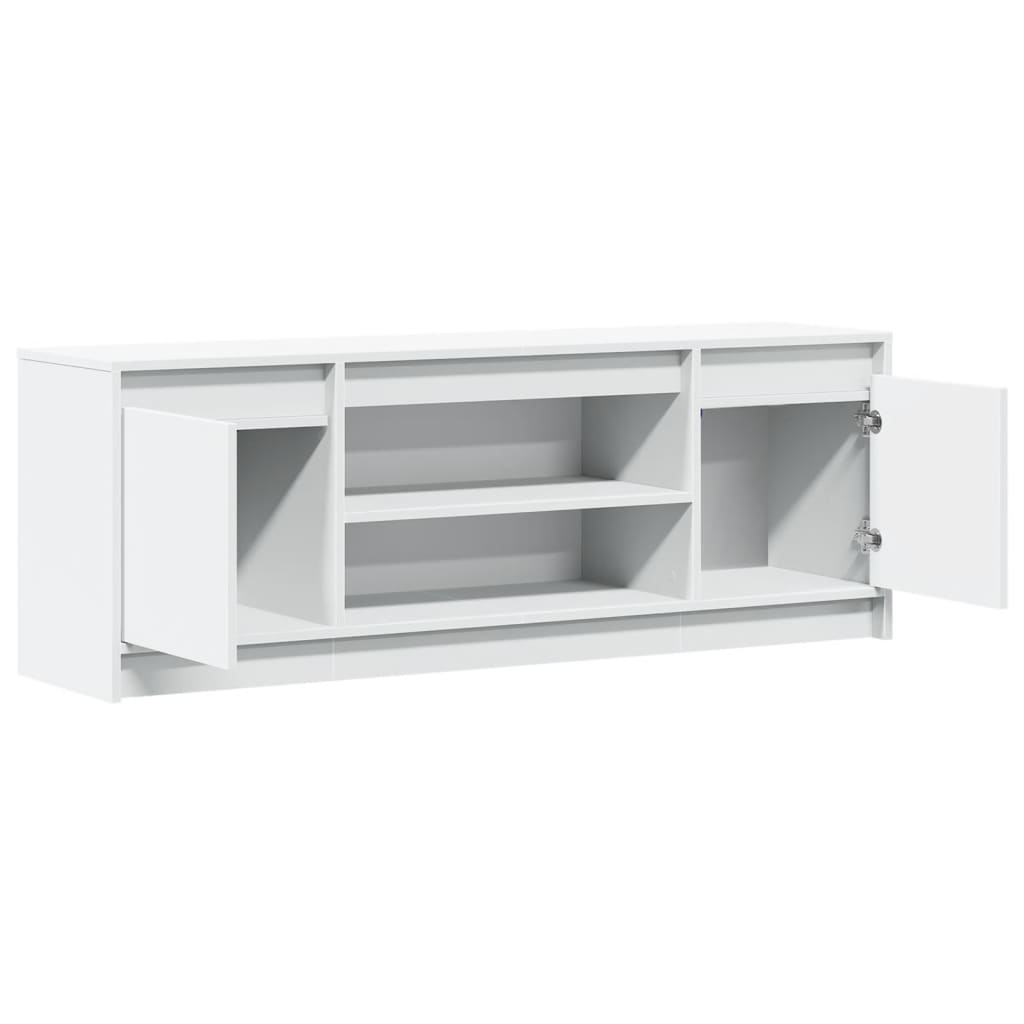vidaXL Szafka TV z LED, biała, 139,5x34x50 cm, materiał drewnopochodny