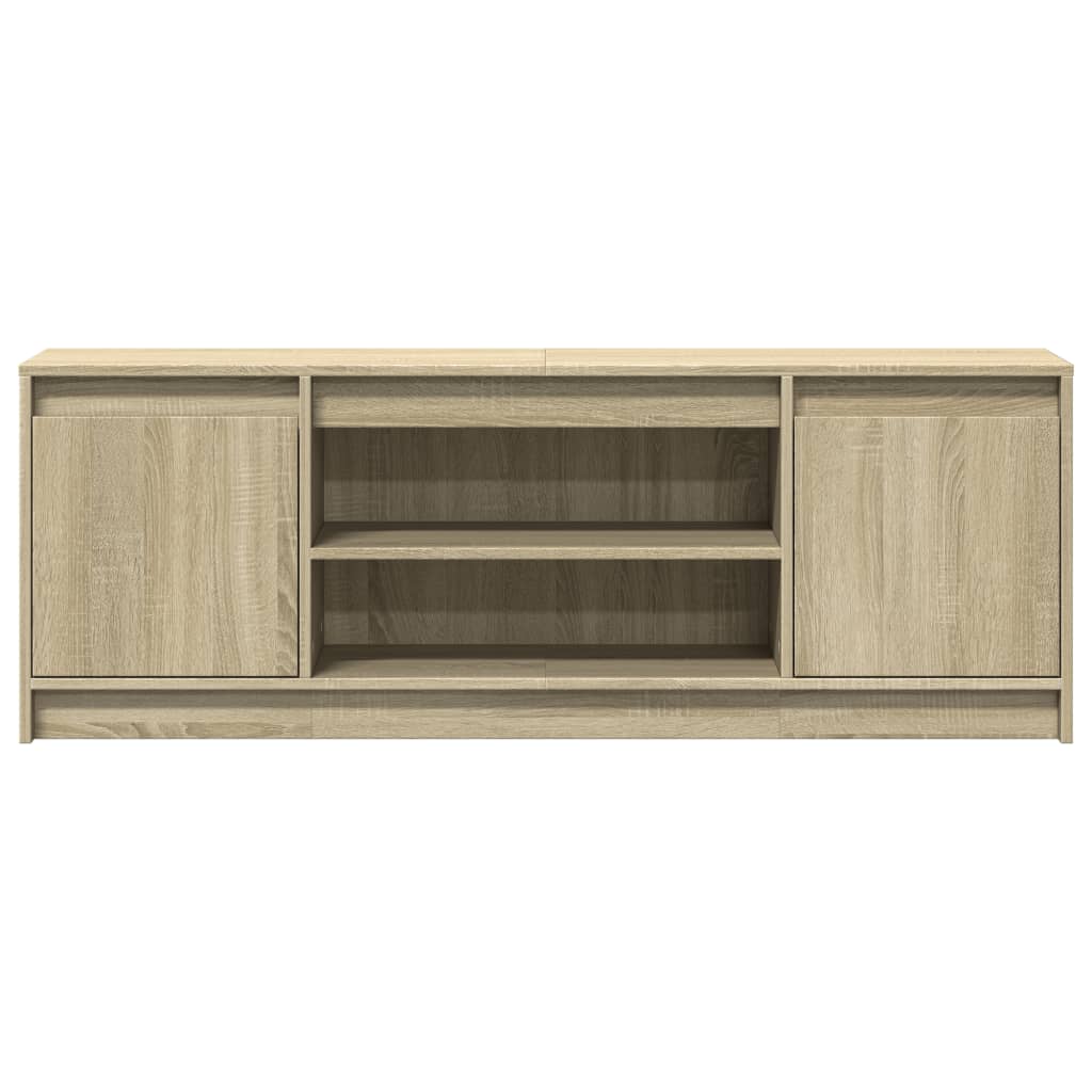 vidaXL Szafka pod TV z LED, dąb sonoma, 139,5x34x50 cm