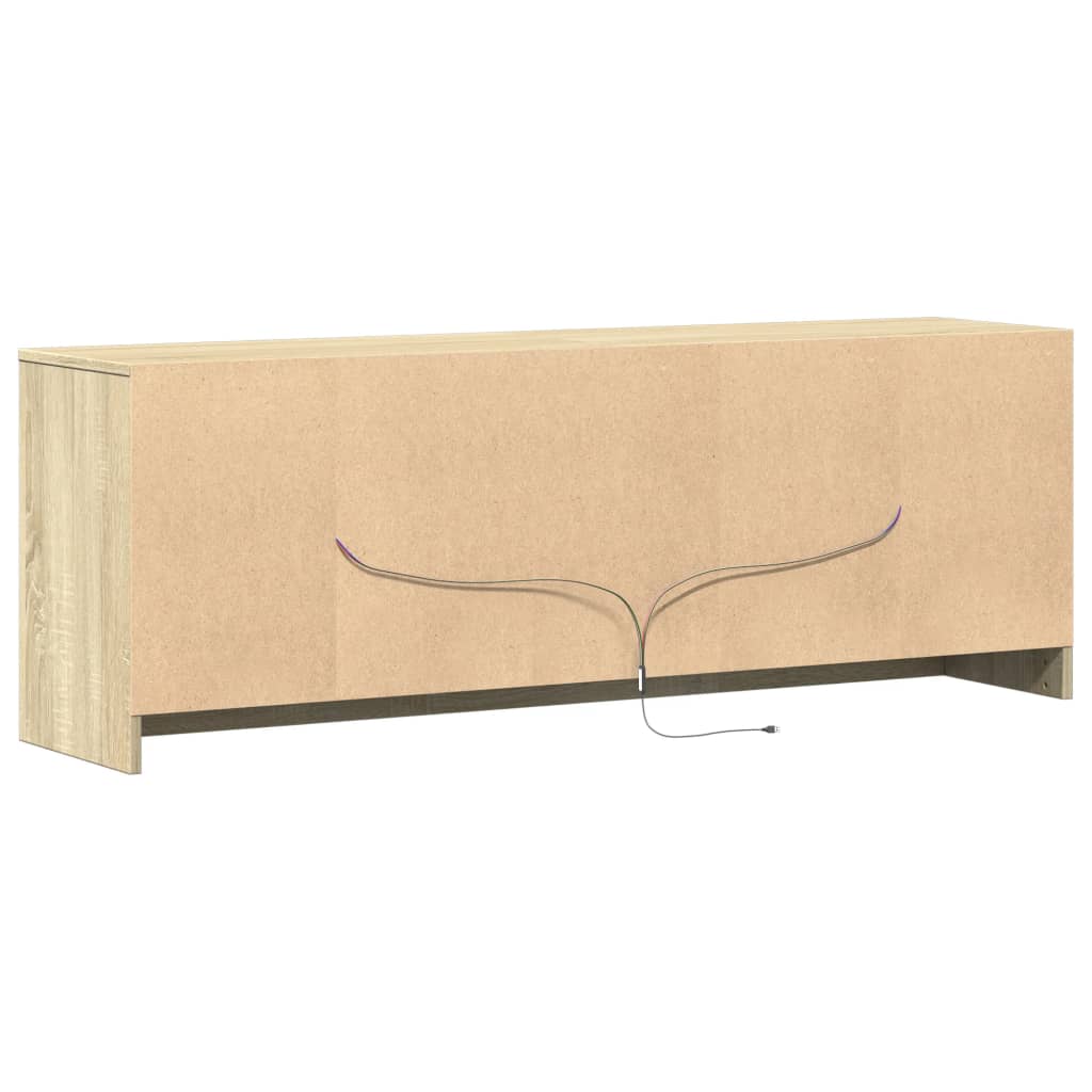 vidaXL Szafka pod TV z LED, dąb sonoma, 139,5x34x50 cm