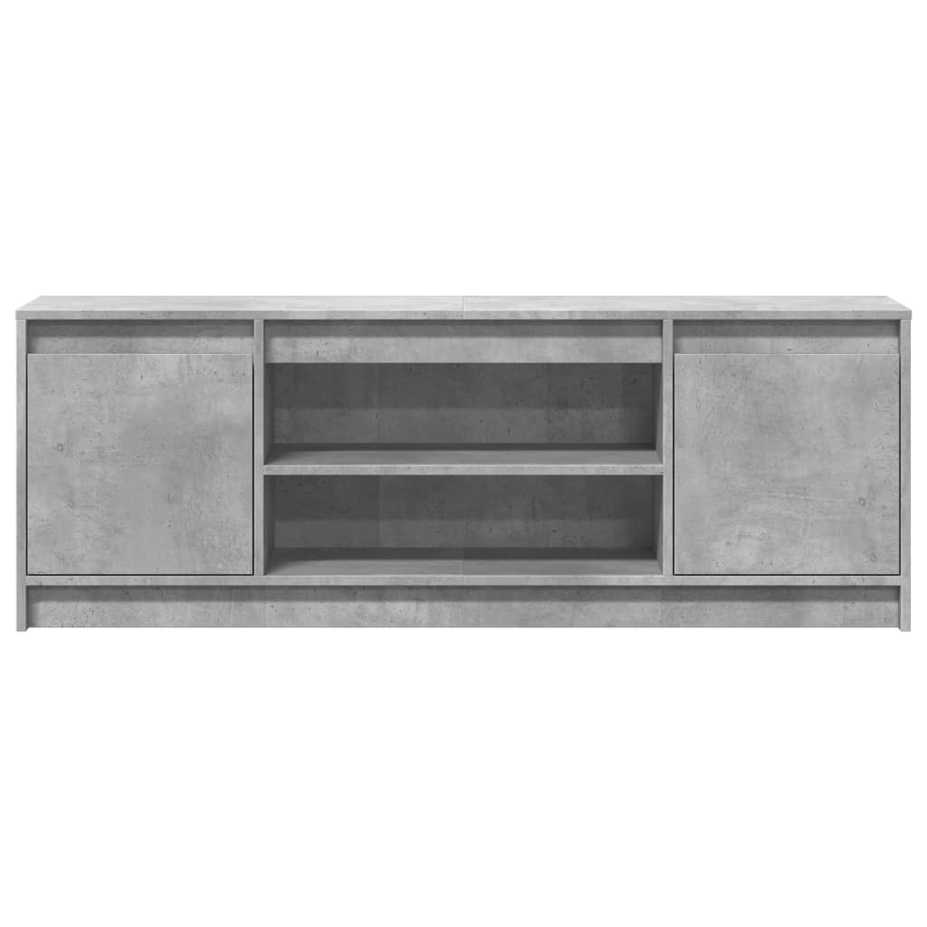 vidaXL Szafka pod TV z LED, szarość betonu, 139,5x34x50 cm