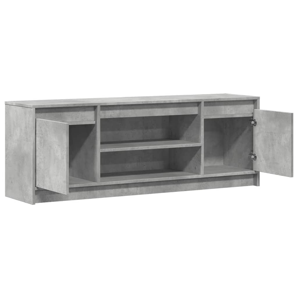 vidaXL Szafka pod TV z LED, szarość betonu, 139,5x34x50 cm