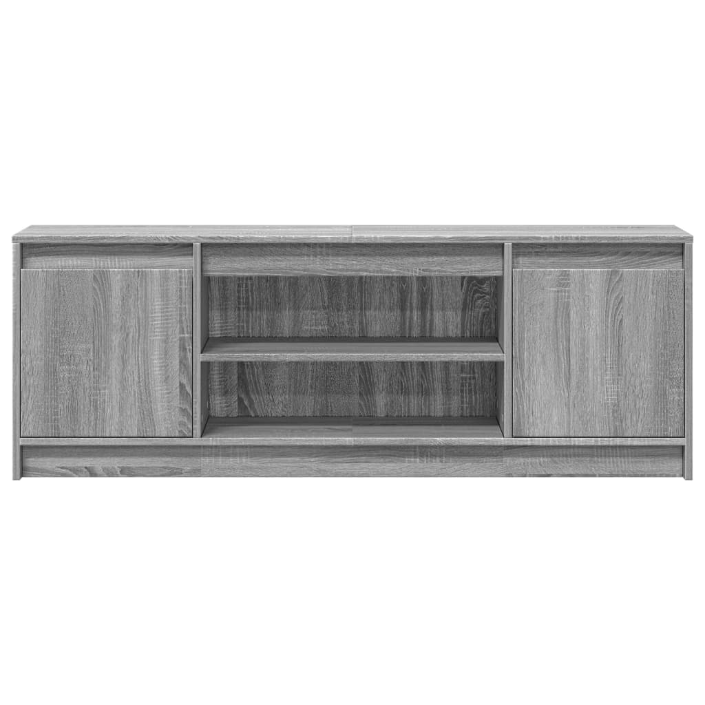 vidaXL Szafka pod TV z LED, szary dąb sonoma, 139,5x34x50 cm