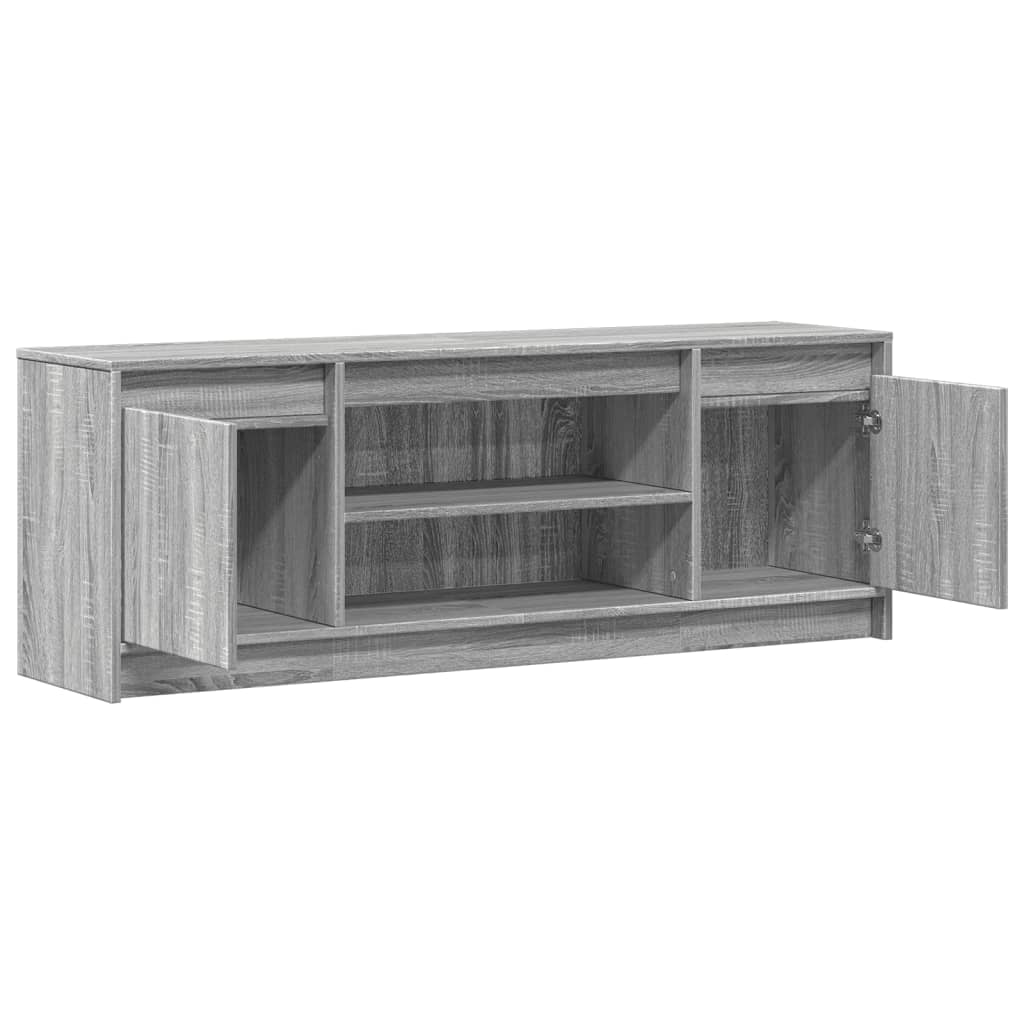 vidaXL Szafka pod TV z LED, szary dąb sonoma, 139,5x34x50 cm