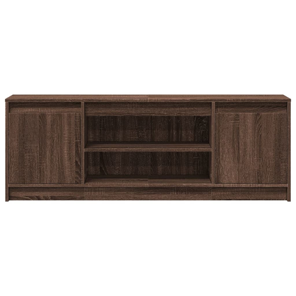 vidaXL Szafka pod TV z LED, brązowy dąb, 139,5x34x50 cm
