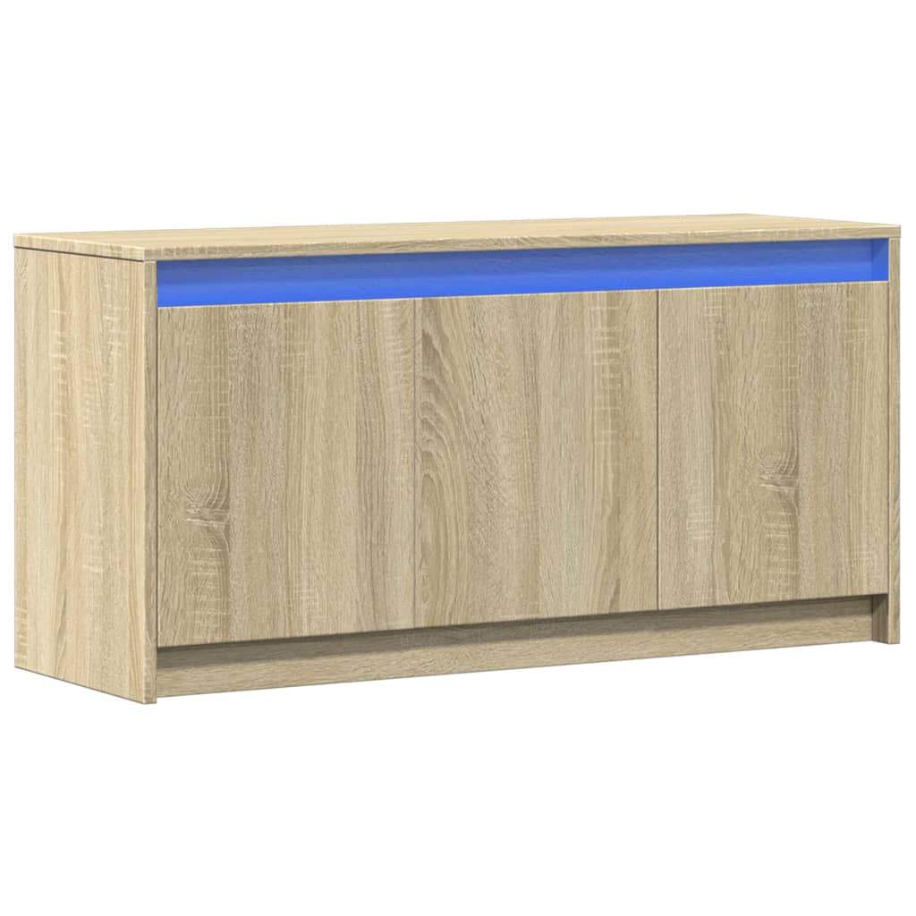 vidaXL Szafka pod TV z LED, dąb sonoma, 100x34x50 cm