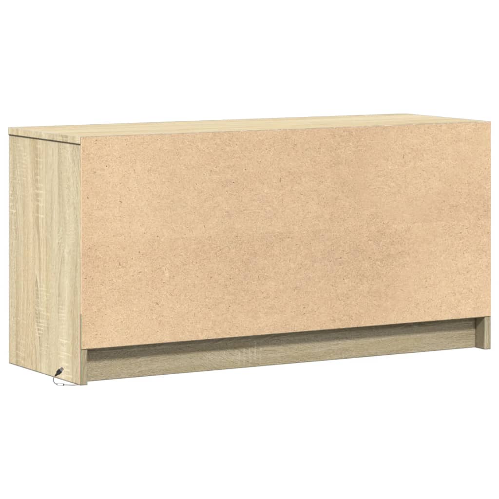 vidaXL Szafka pod TV z LED, dąb sonoma, 100x34x50 cm