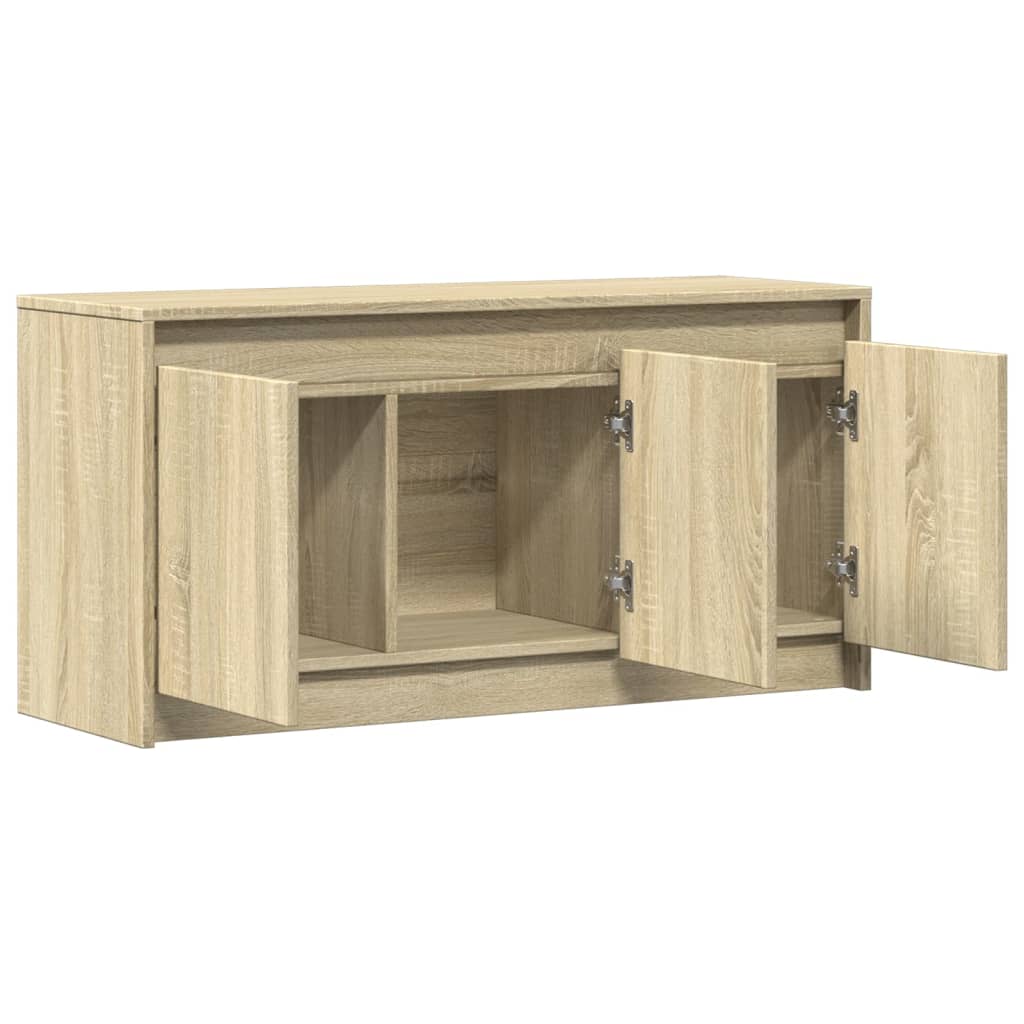 vidaXL Szafka pod TV z LED, dąb sonoma, 100x34x50 cm