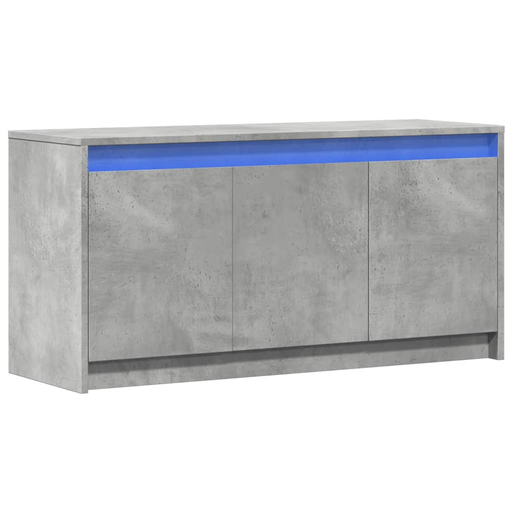 vidaXL Szafka pod TV z LED, szarość betonu, 100x34x50 cm