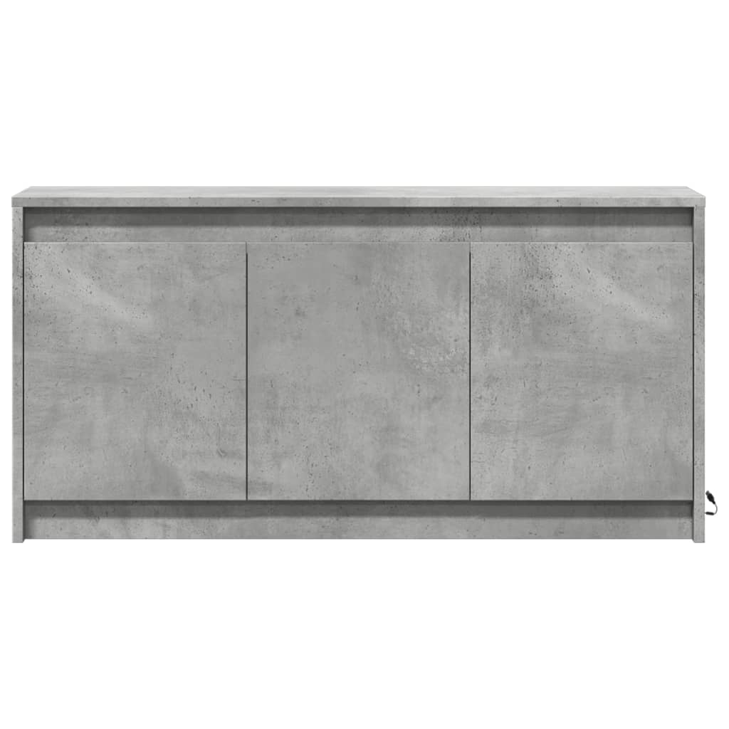 vidaXL Szafka pod TV z LED, szarość betonu, 100x34x50 cm