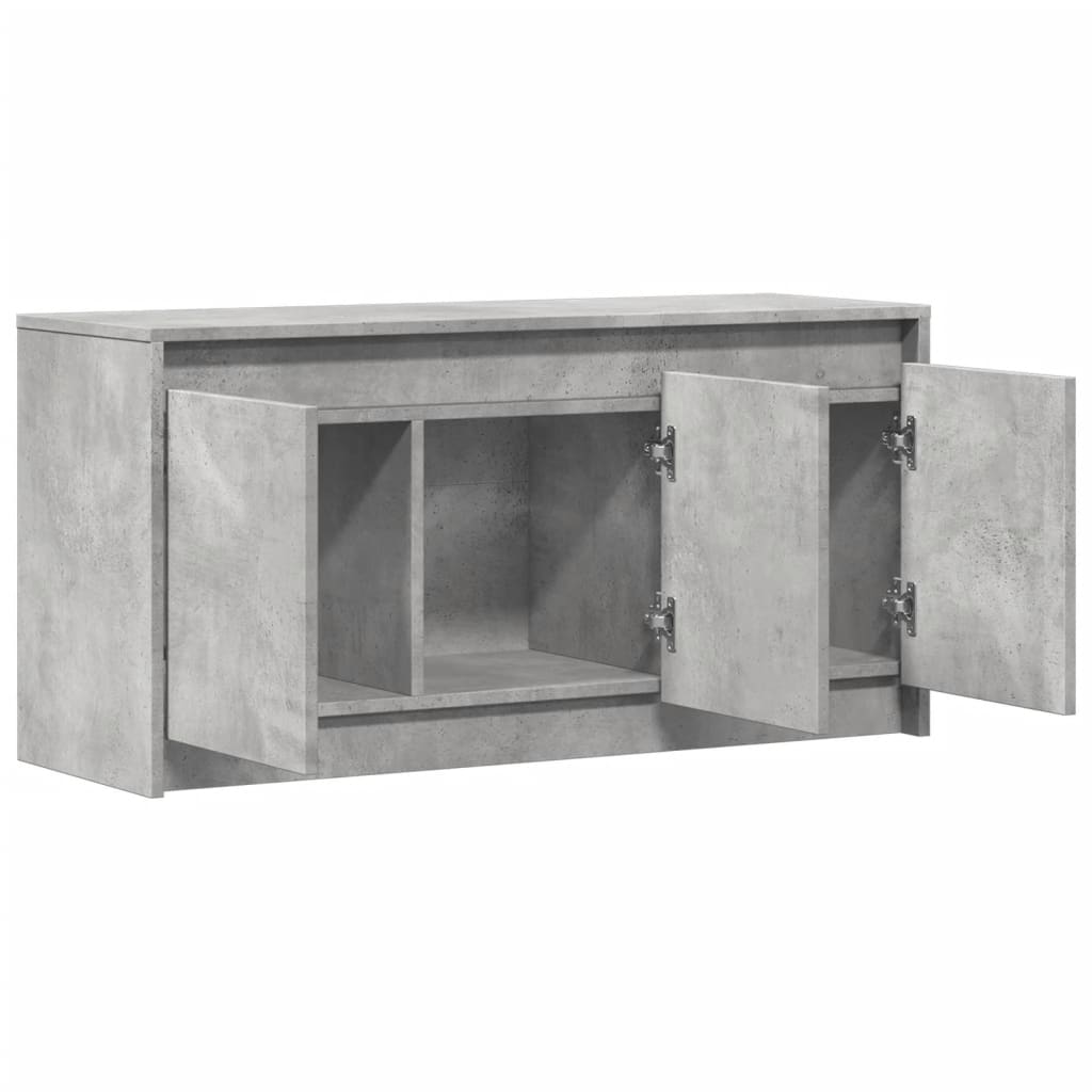 vidaXL Szafka pod TV z LED, szarość betonu, 100x34x50 cm