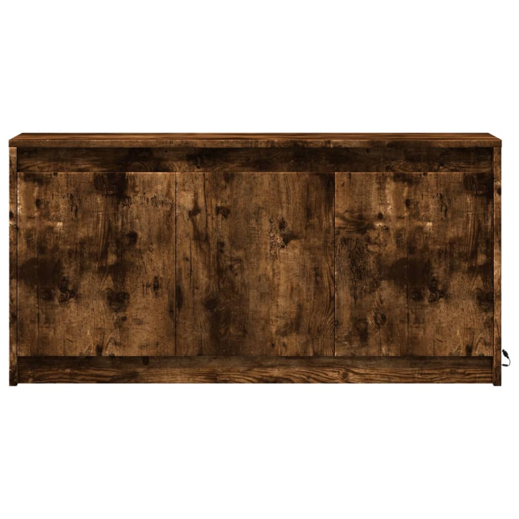 vidaXL Szafka pod TV z LED, przydymiony dąb, 100x34x50 cm
