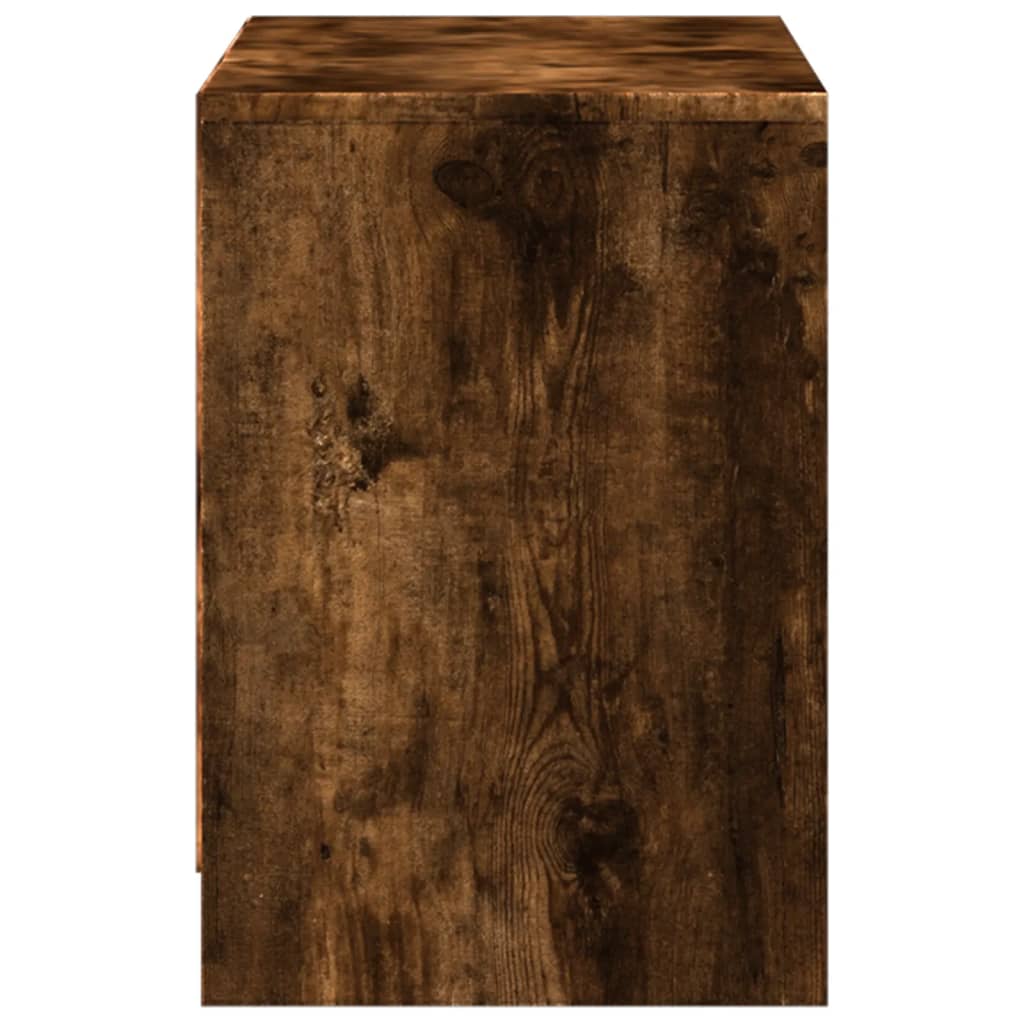 vidaXL Szafka pod TV z LED, przydymiony dąb, 100x34x50 cm