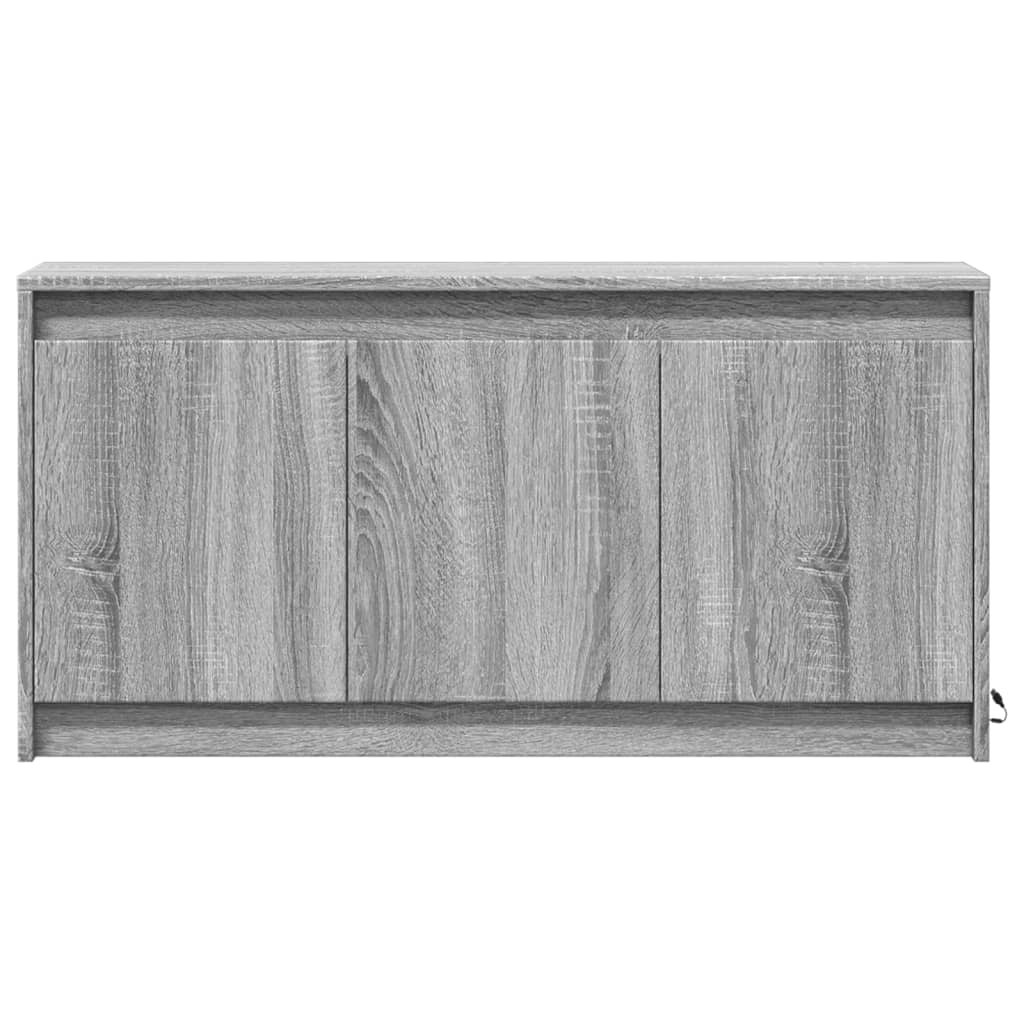 vidaXL Szafka pod TV z LED, szary dąb sonoma, 100x34x50 cm