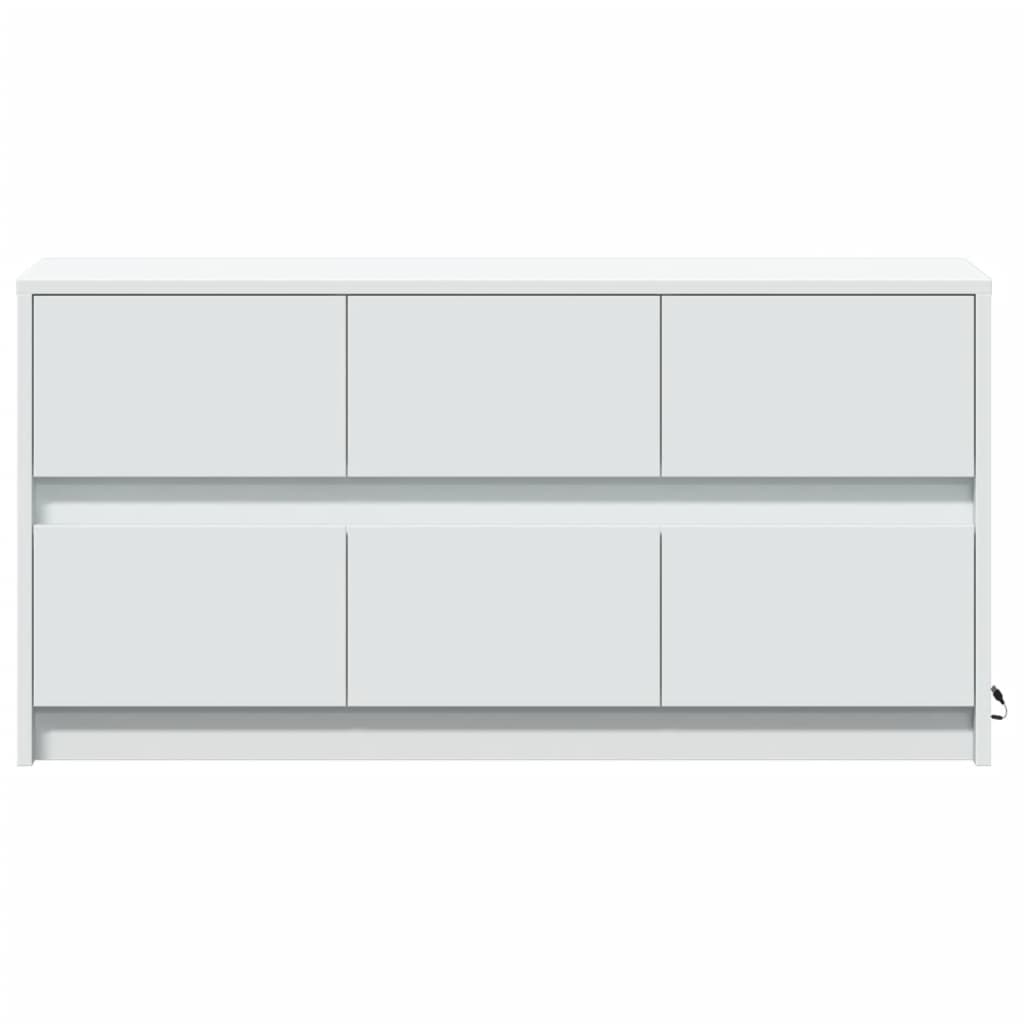 vidaXL Szafka TV z LED, biała, 100x34x50 cm, materiał drewnopochodny