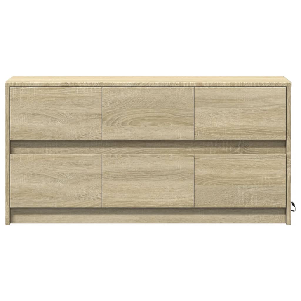 vidaXL Szafka pod TV z LED, dąb sonoma, 100x34x50 cm