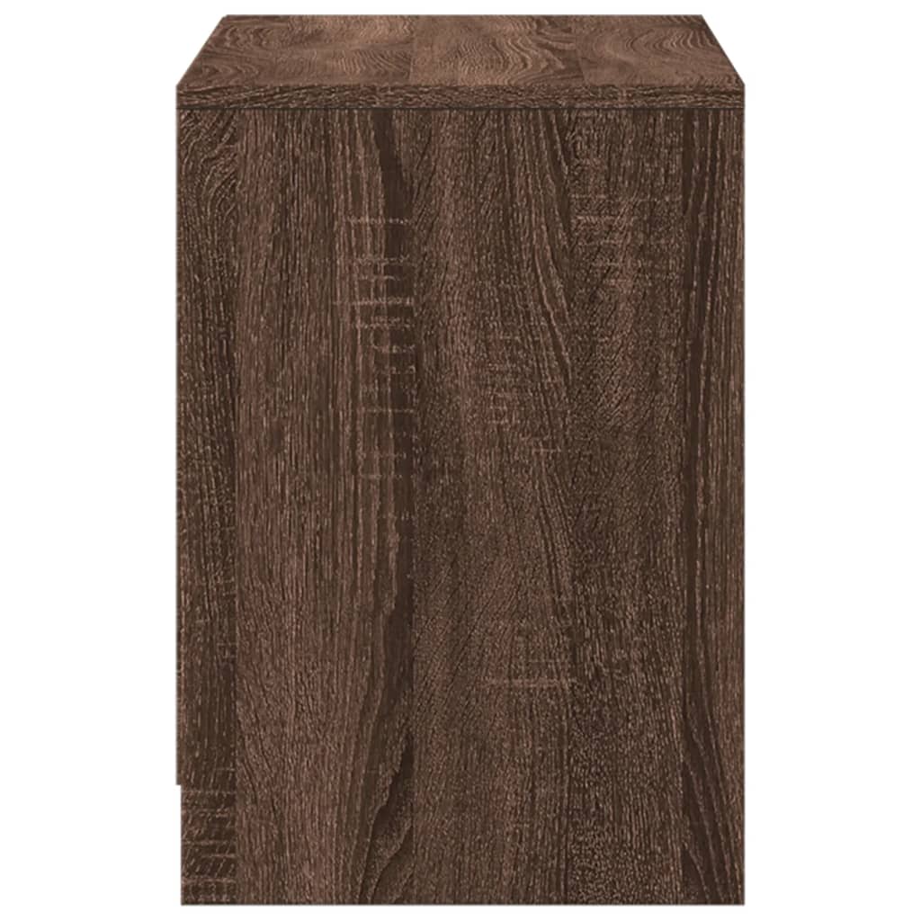 vidaXL Szafka pod TV z LED, brązowy dąb, 100x34x50 cm