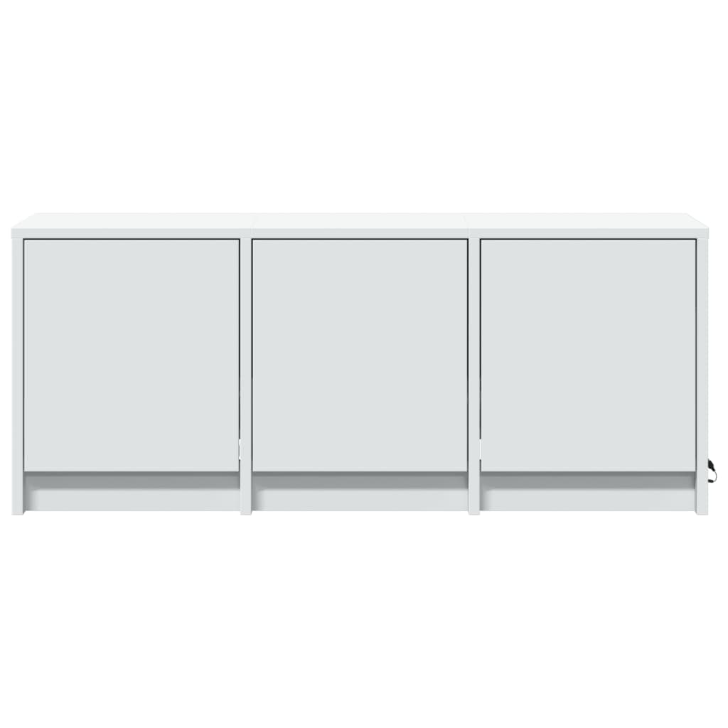 vidaXL Szafka TV z LED, biała, 97x34x40 cm, materiał drewnopochodny