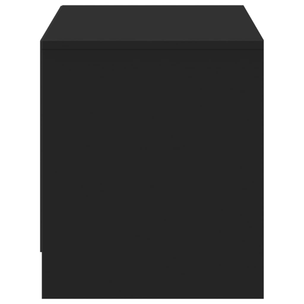 vidaXL Szafka TV z LED, czarna, 97x34x40 cm, materiał drewnopochodny