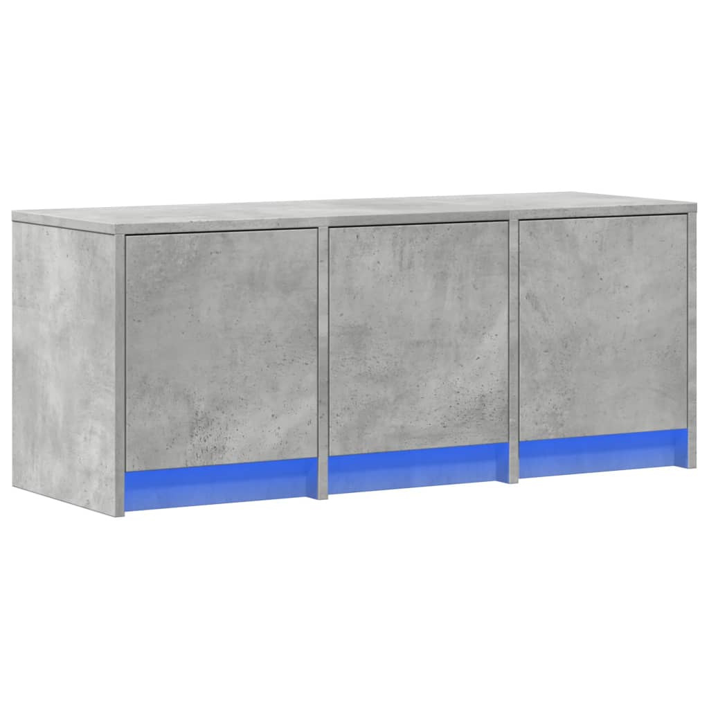 vidaXL Szafka TV z LED, szarość betonu, 97x34x40 cm