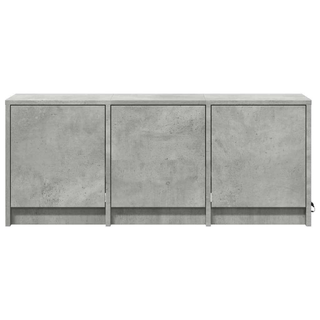 vidaXL Szafka TV z LED, szarość betonu, 97x34x40 cm