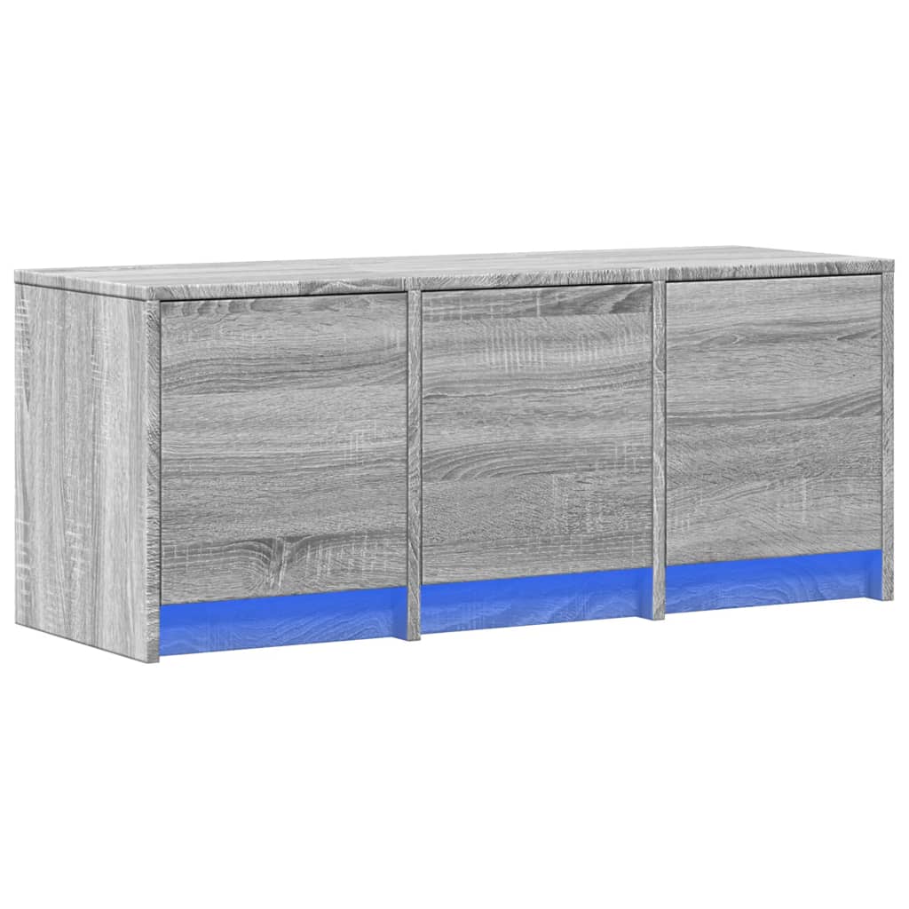 vidaXL Szafka TV z LED, szary dąb sonoma, 97x34x40 cm