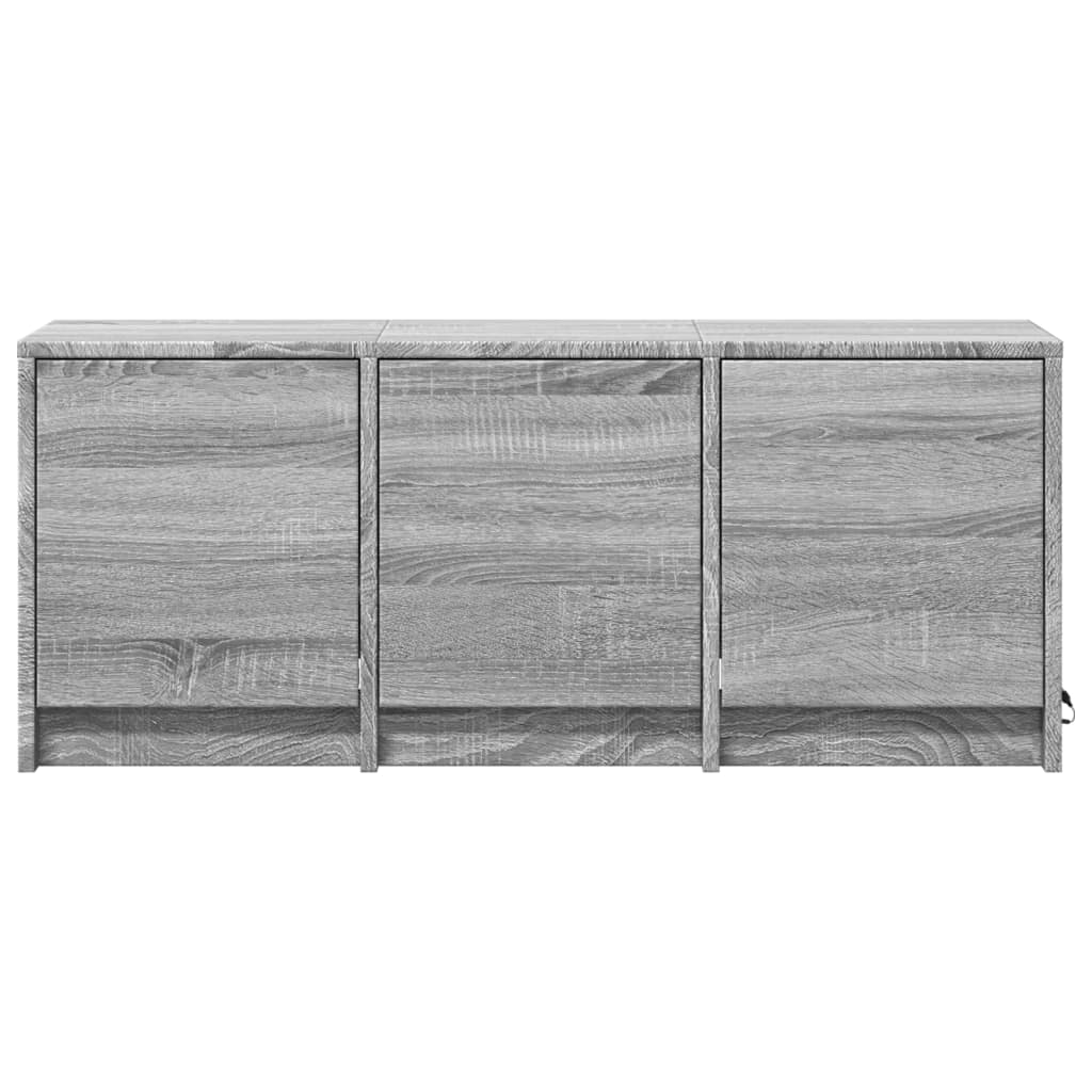 vidaXL Szafka TV z LED, szary dąb sonoma, 97x34x40 cm