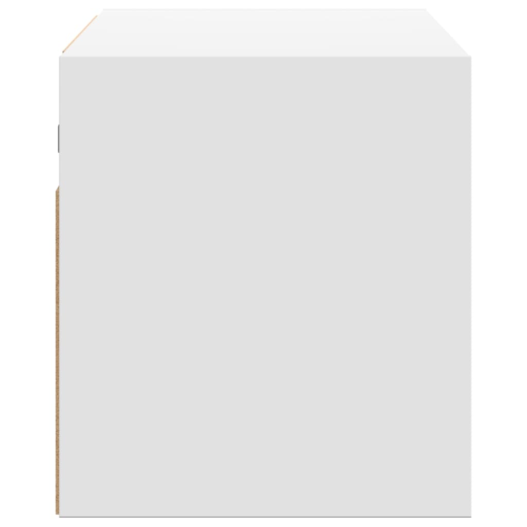 vidaXL Ścienna szafka TV z LED, biała, 80x31x35 cm