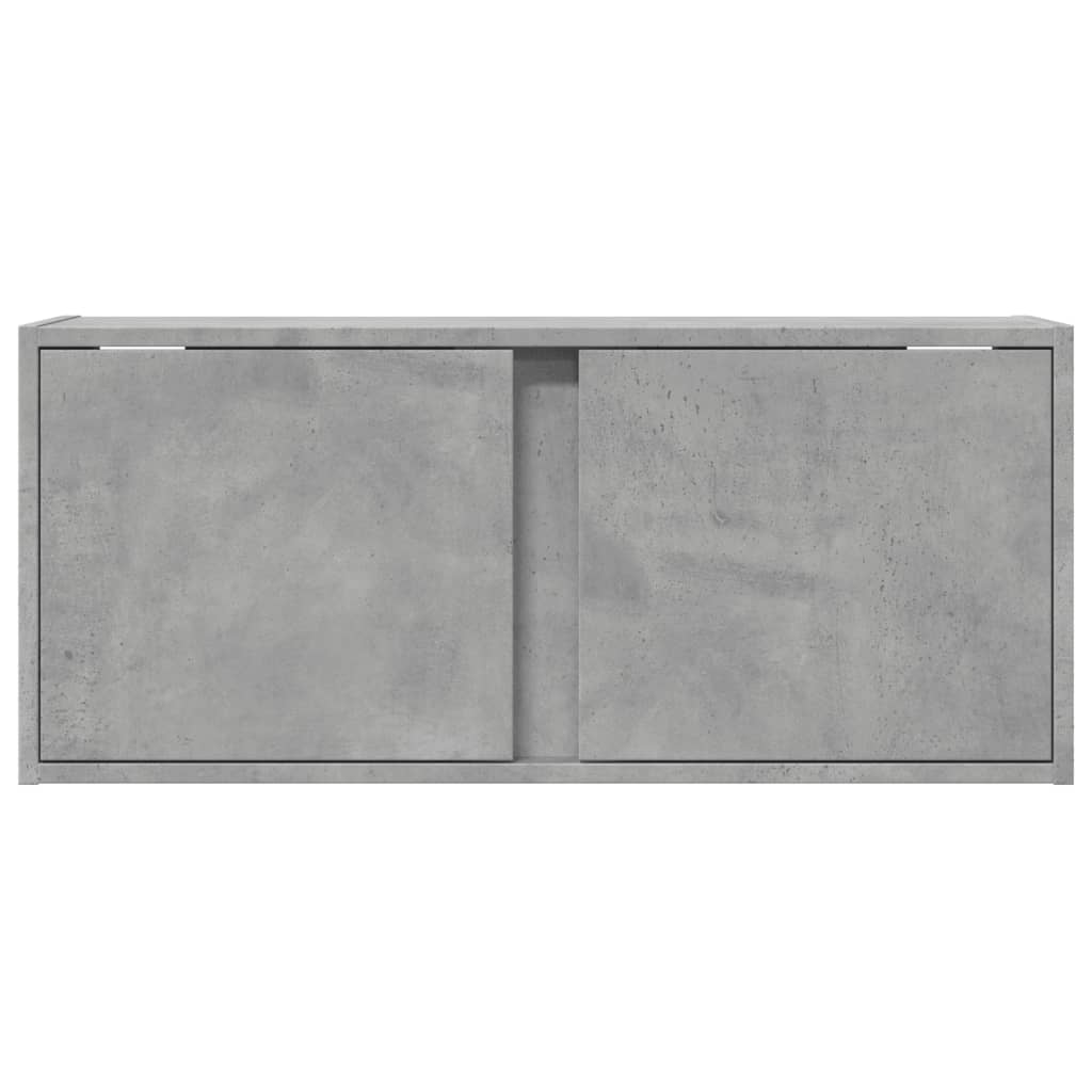 vidaXL Ścienna szafka TV z LED, szarość betonu, 80x31x35 cm