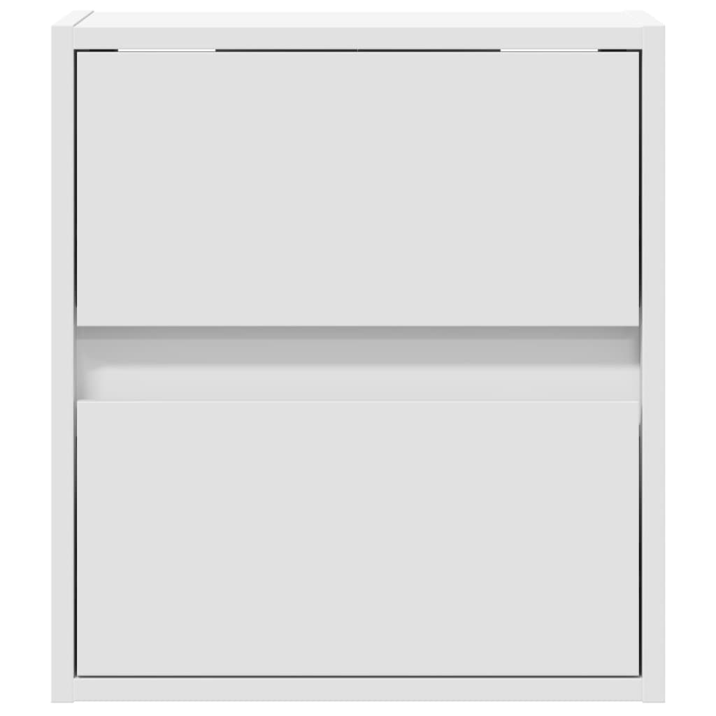 vidaXL Ścienne szafki TV z LED, 2 szt., białe, 41x31x45 cm
