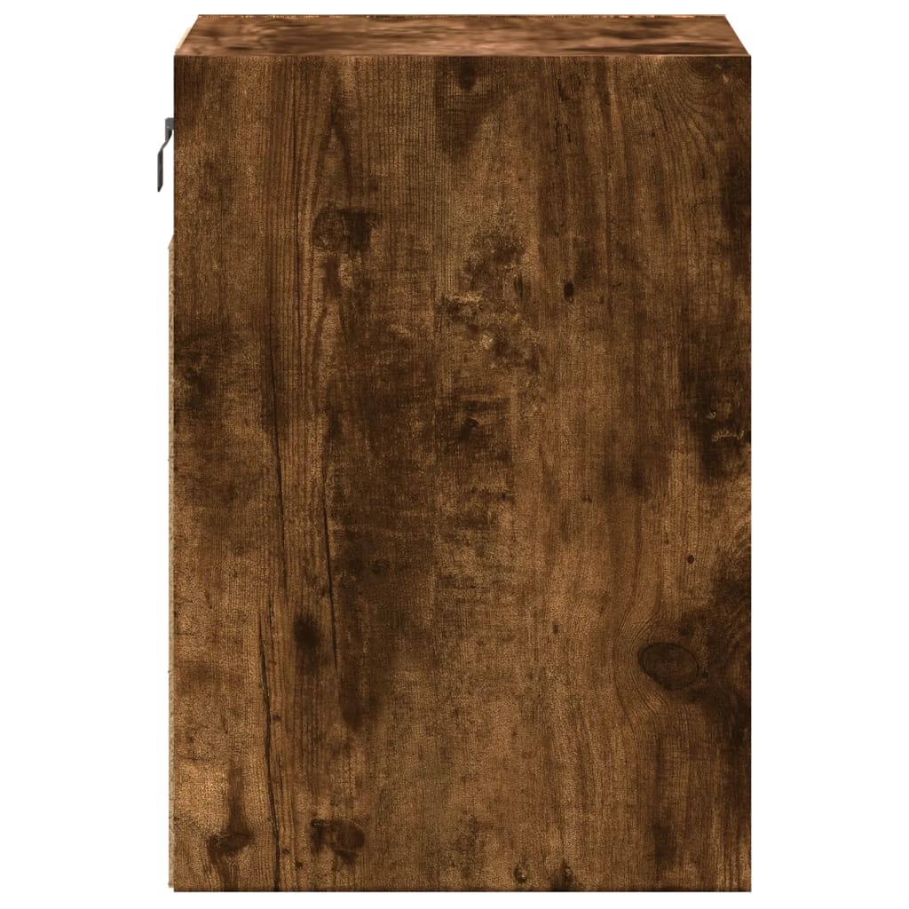 vidaXL Ścienna szafka TV z LED, przydymiony dąb, 41x31x45 cm