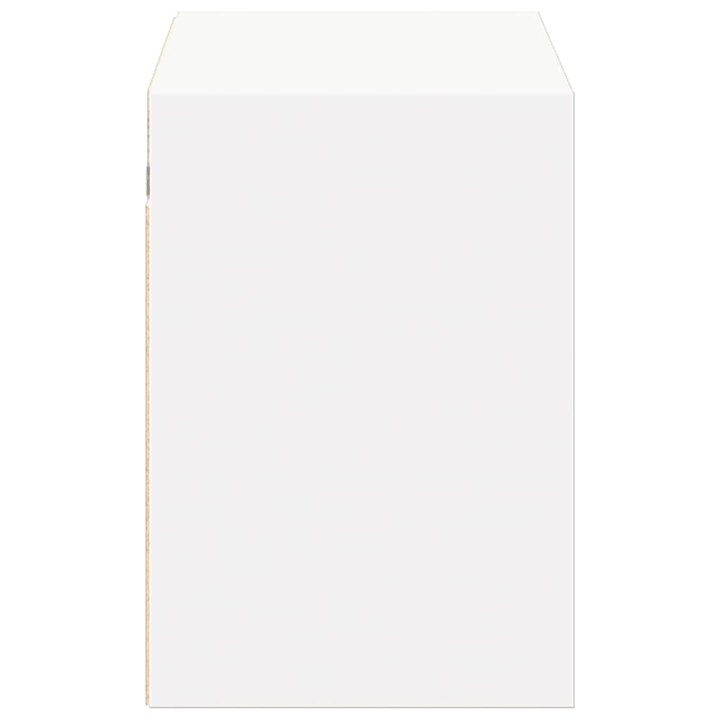 vidaXL Ścienna szafka TV z LED, biała, 100x31x45 cm