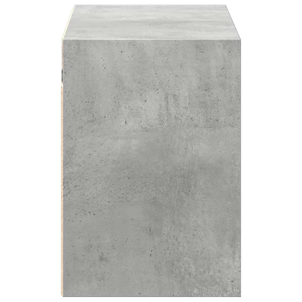 vidaXL Ścienna szafka TV z LED, szarość betonu, 100x31x45 cm