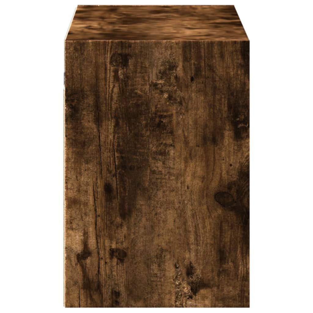 vidaXL Ścienna szafka TV z LED, przydymiony dąb, 100x31x45 cm