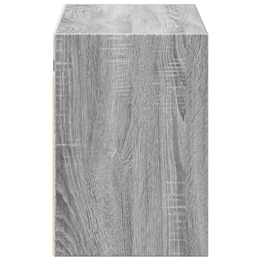 vidaXL Ścienna szafka TV z LED, szary dąb sonoma, 100x31x45 cm