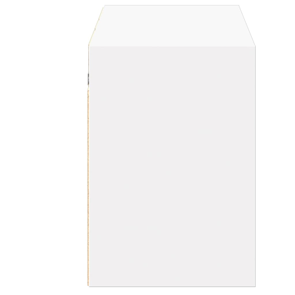 vidaXL Ścienna szafka TV z LED, biała, 130x31x45 cm