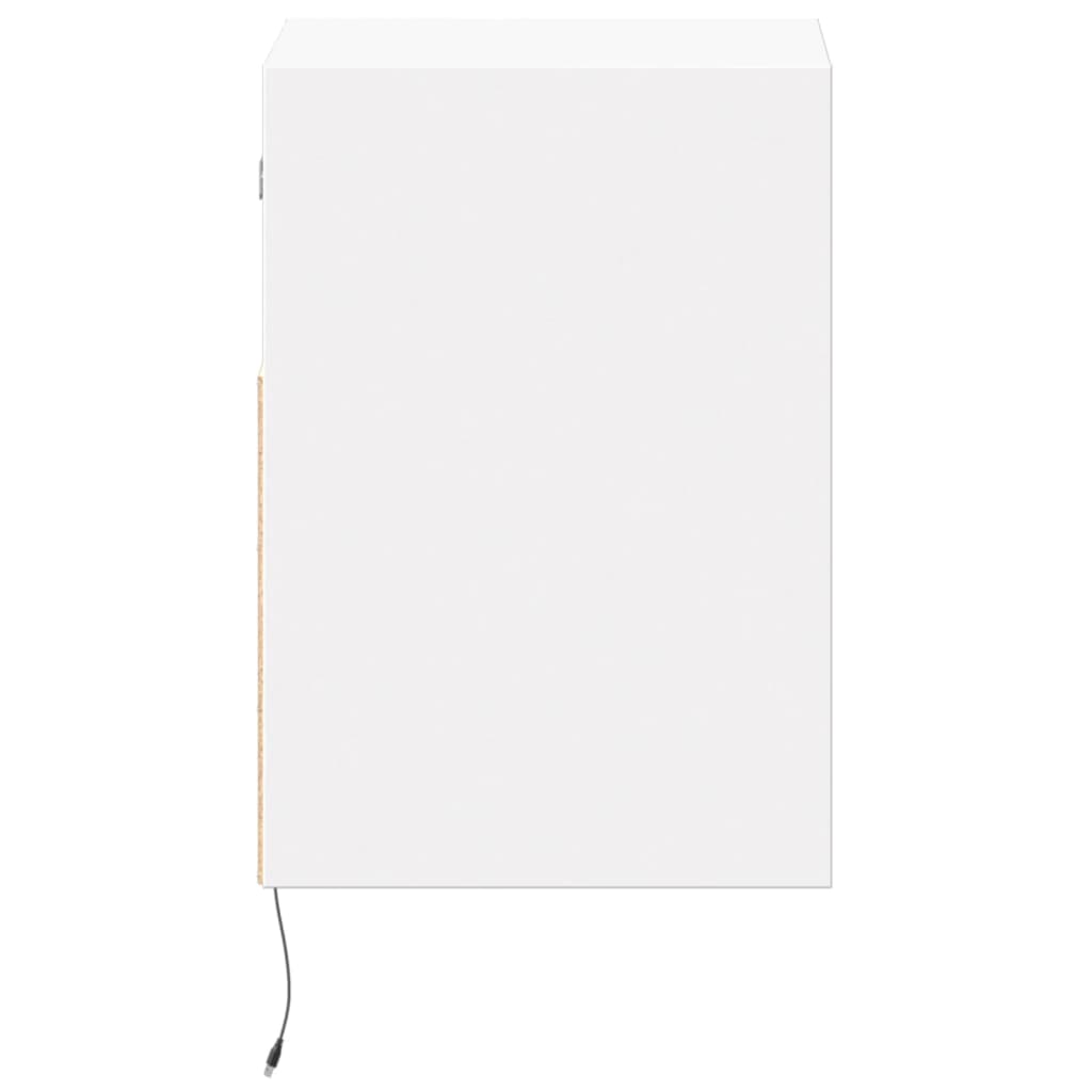 vidaXL Ścienna szafka TV z LED, biała, 41x31x45 cm