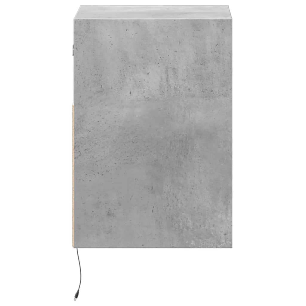 vidaXL Ścienne szafki TV z LED, 2 szt., szarość betonu, 41x31x45 cm