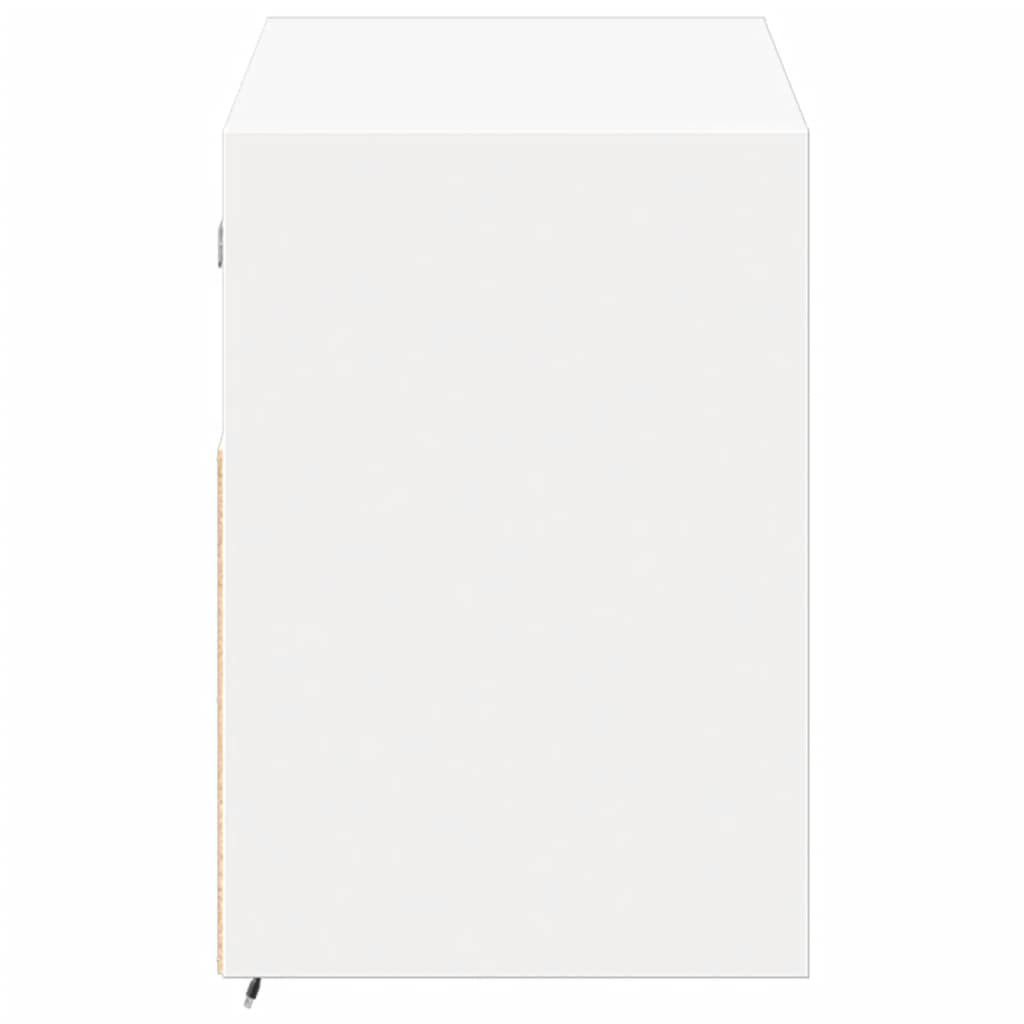 vidaXL Ścienna szafka TV z LED, biała, 100x31x45 cm