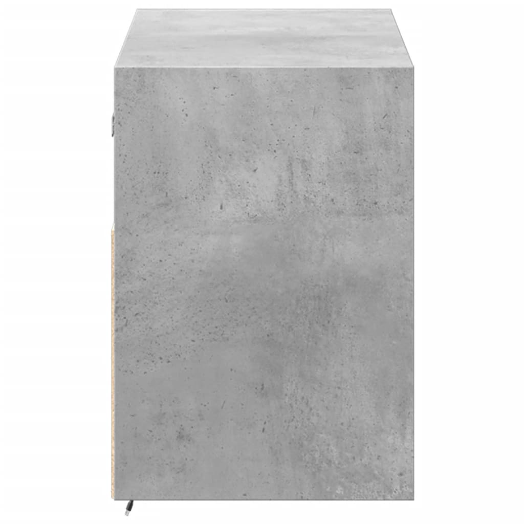 vidaXL Ścienna szafka TV z LED, szarość betonu, 100x31x45 cm