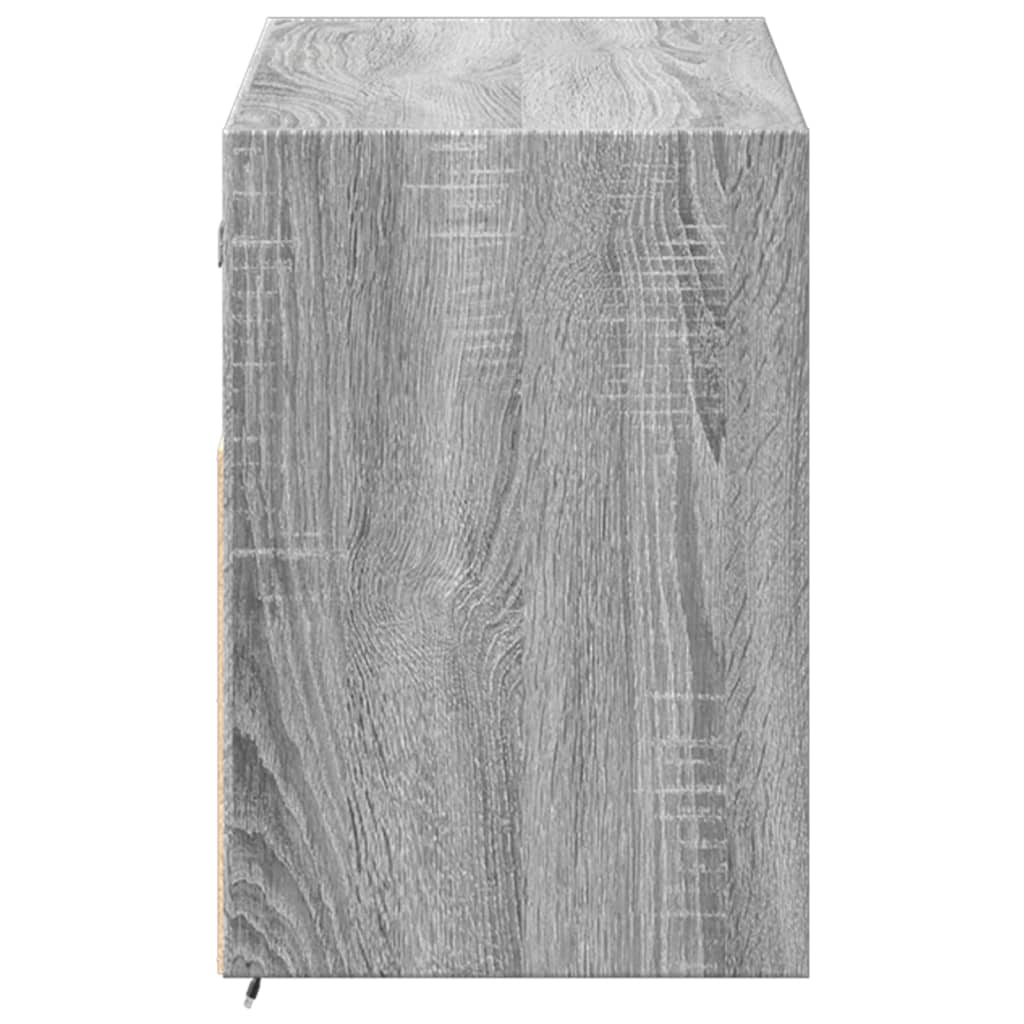 vidaXL Ścienna szafka TV z LED, szary dąb sonoma, 100x31x45 cm