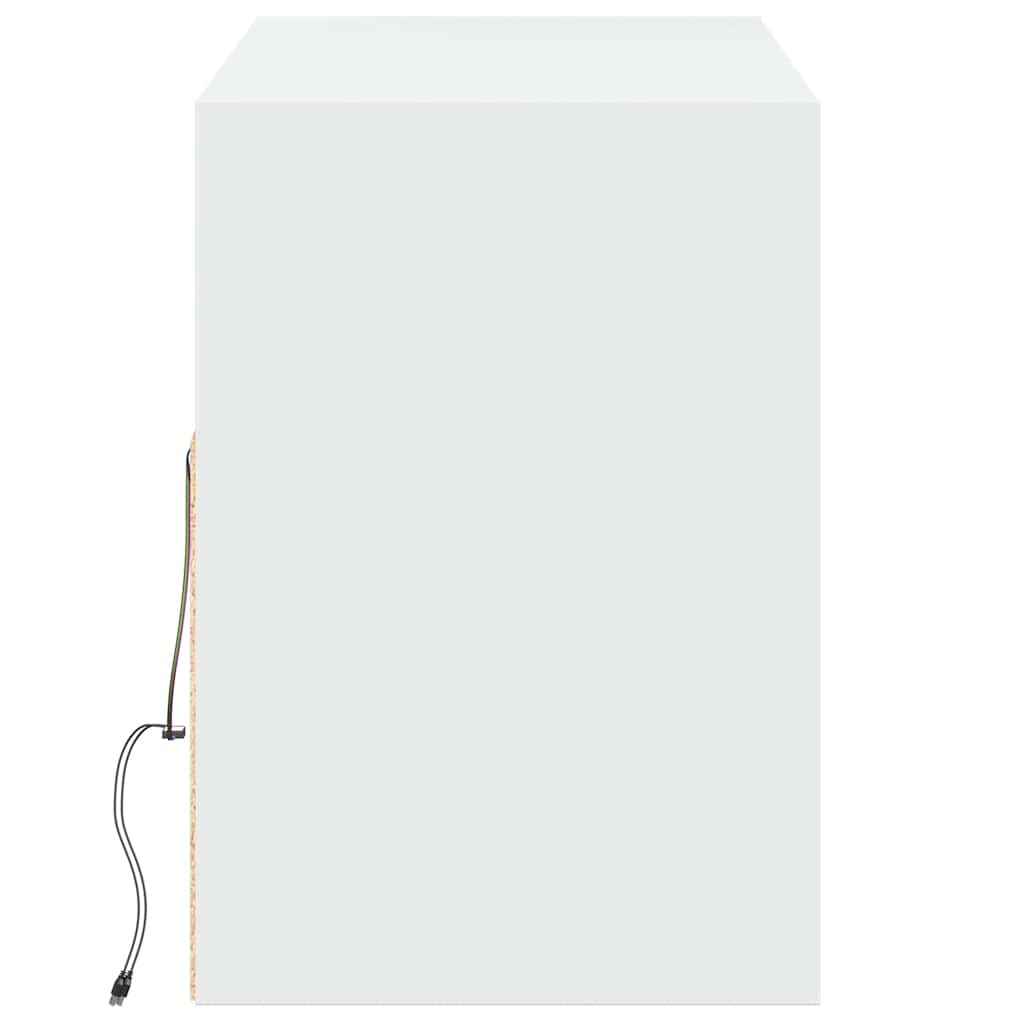 vidaXL Ścienna szafka TV z LED, biała, 130x31x45 cm