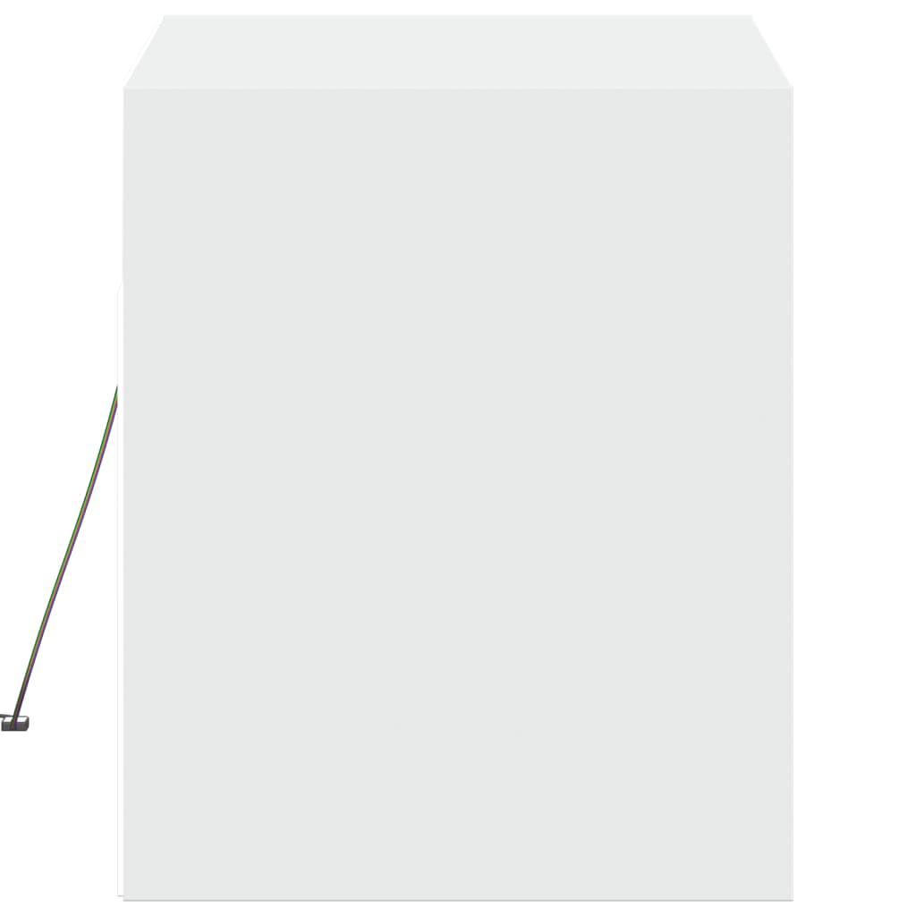 vidaXL Ścienna szafka TV z LED, biała, 80x31x35 cm