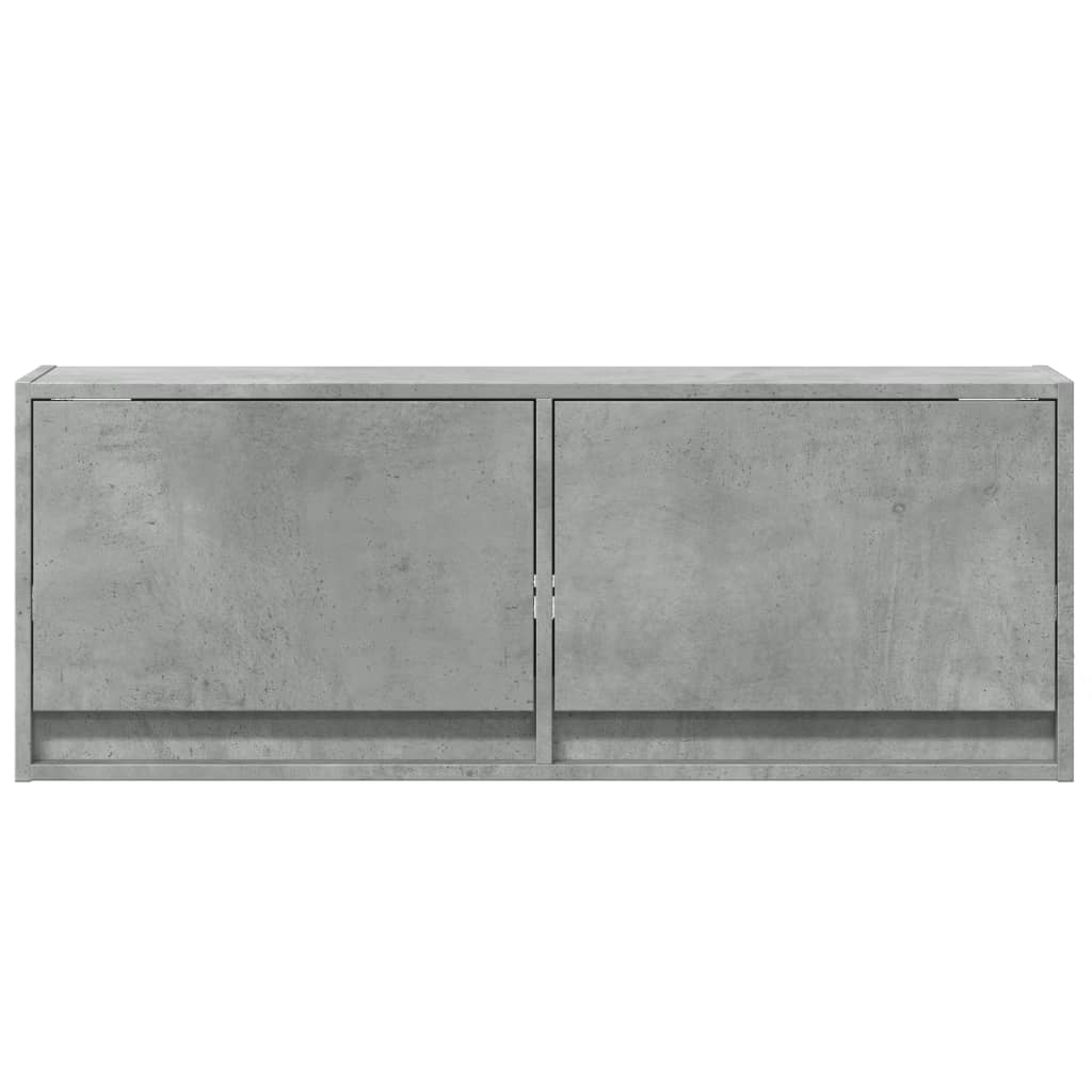 vidaXL Ścienna szafka TV z LED, szarość betonu, 100x31x35 cm