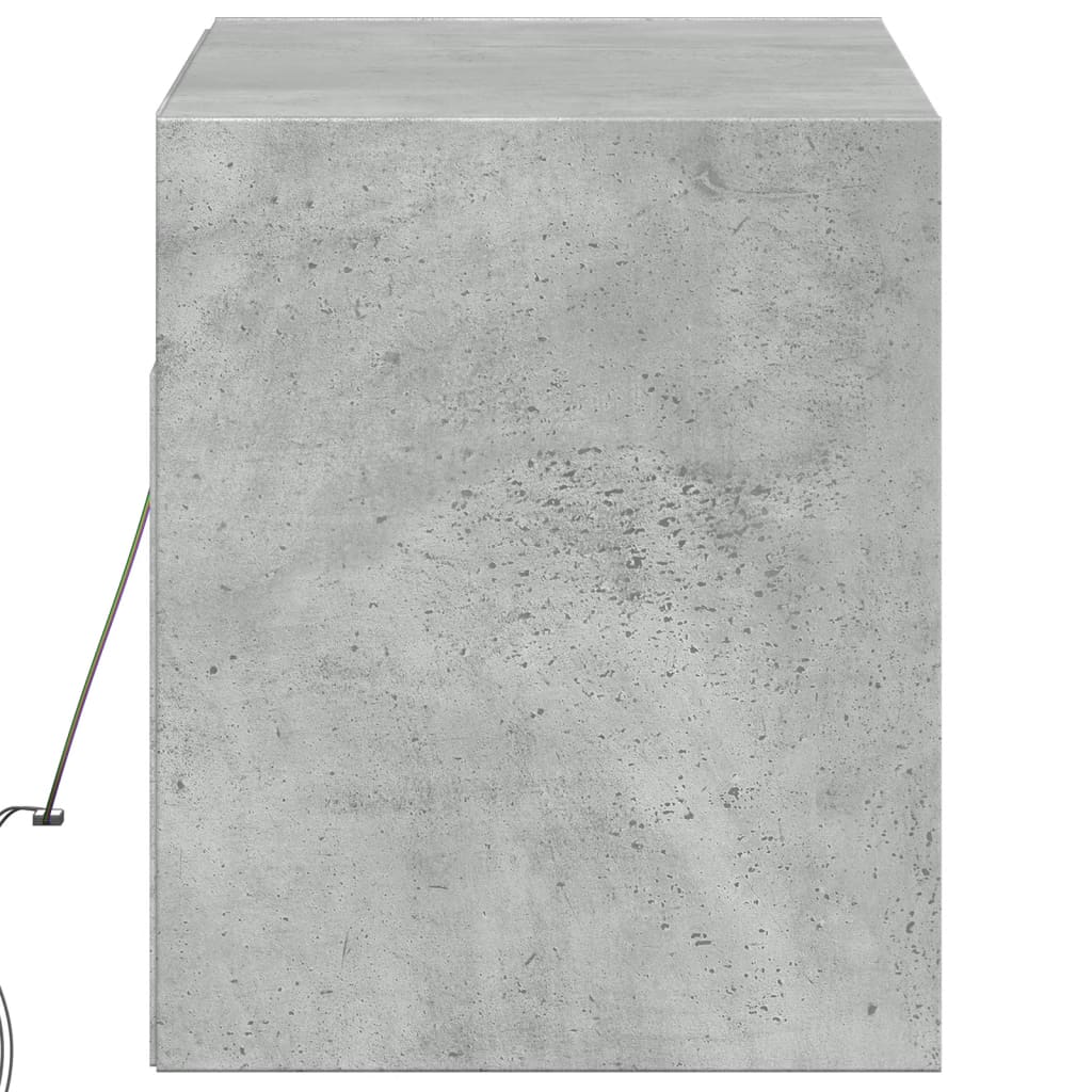 vidaXL Ścienna szafka TV z LED, szarość betonu, 100x31x35 cm